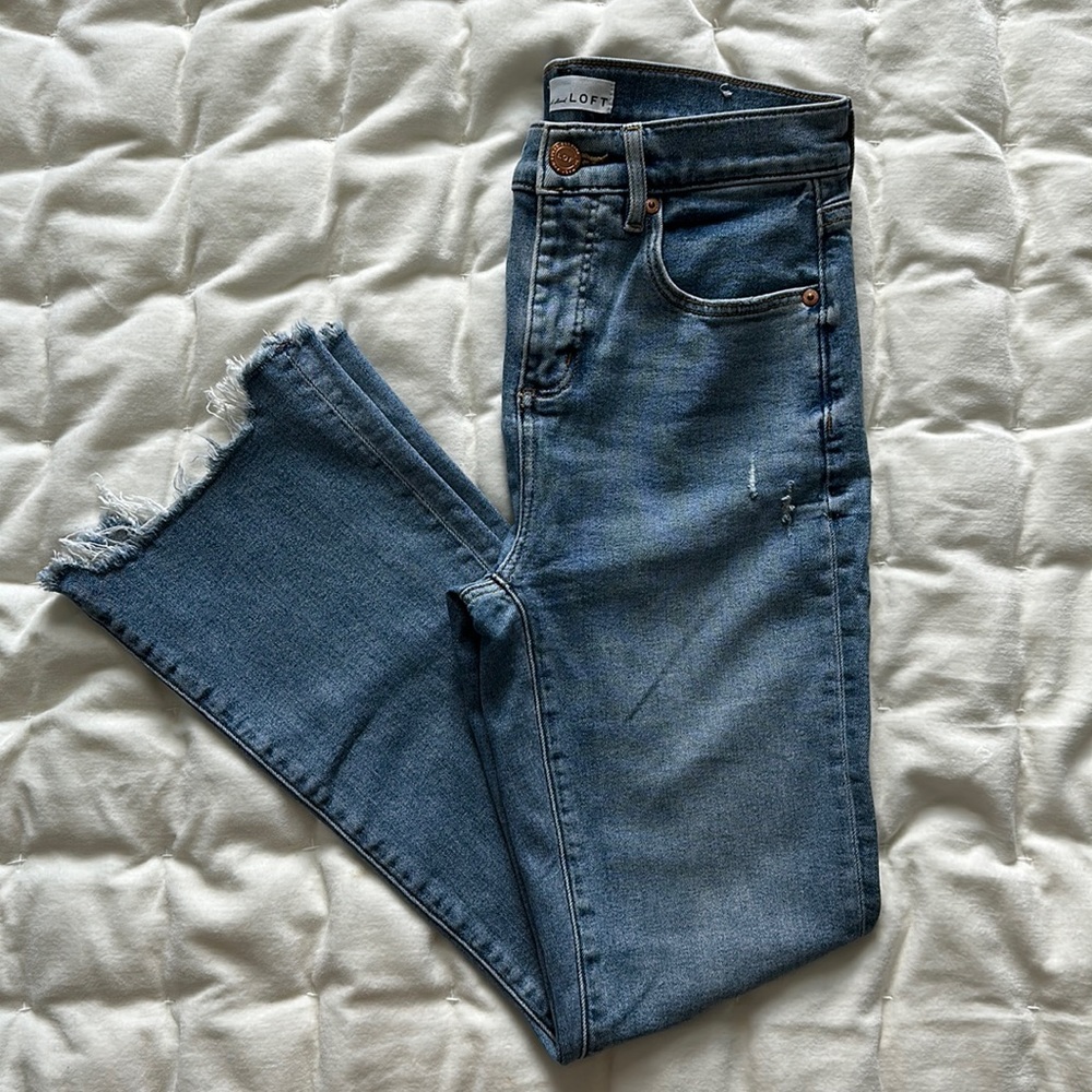 ANN TAYLOR LOFT kick crop stretch denim